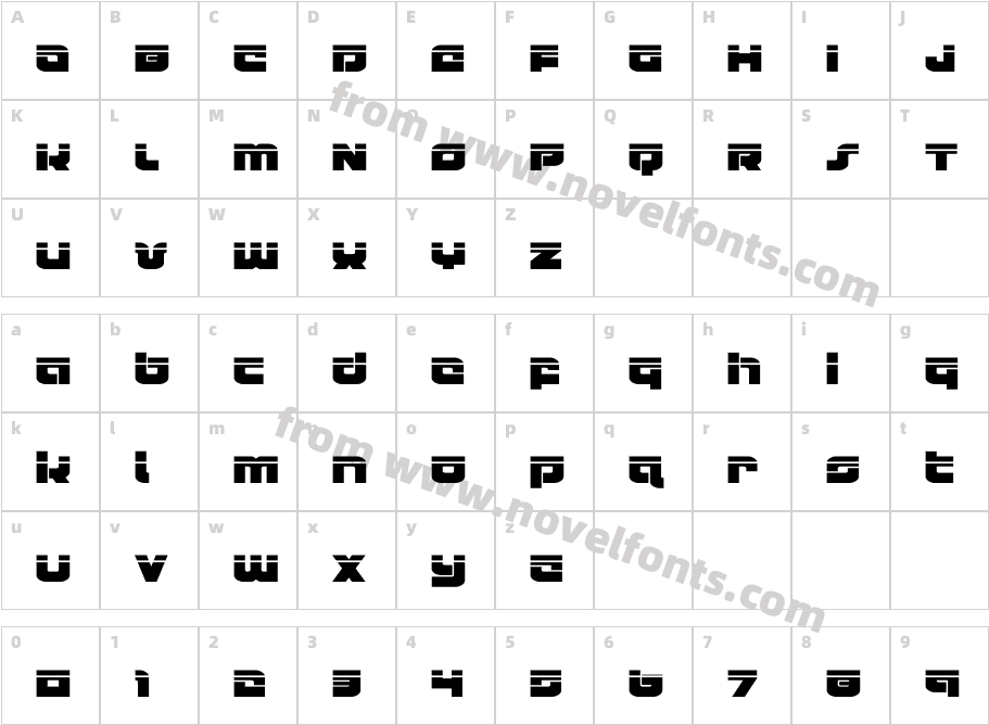 Cobalt Corsair LaserCharacter Map