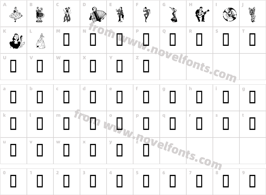 Entertainment 1Character Map