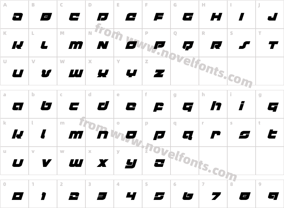 CobaltCorsairTitleItalic-1Gv3ZCharacter Map