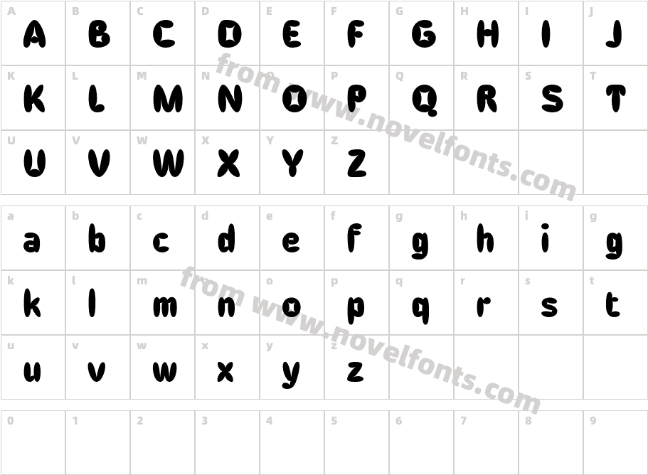 Cocana Demo RegularCharacter Map