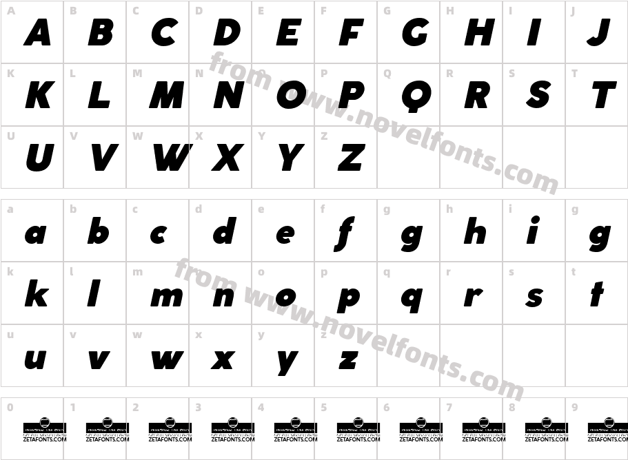 Coco Gothic Fat ItalicCharacter Map