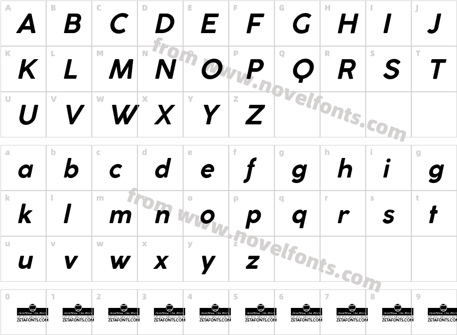 CocoGothic-BoldItalicCharacter Map