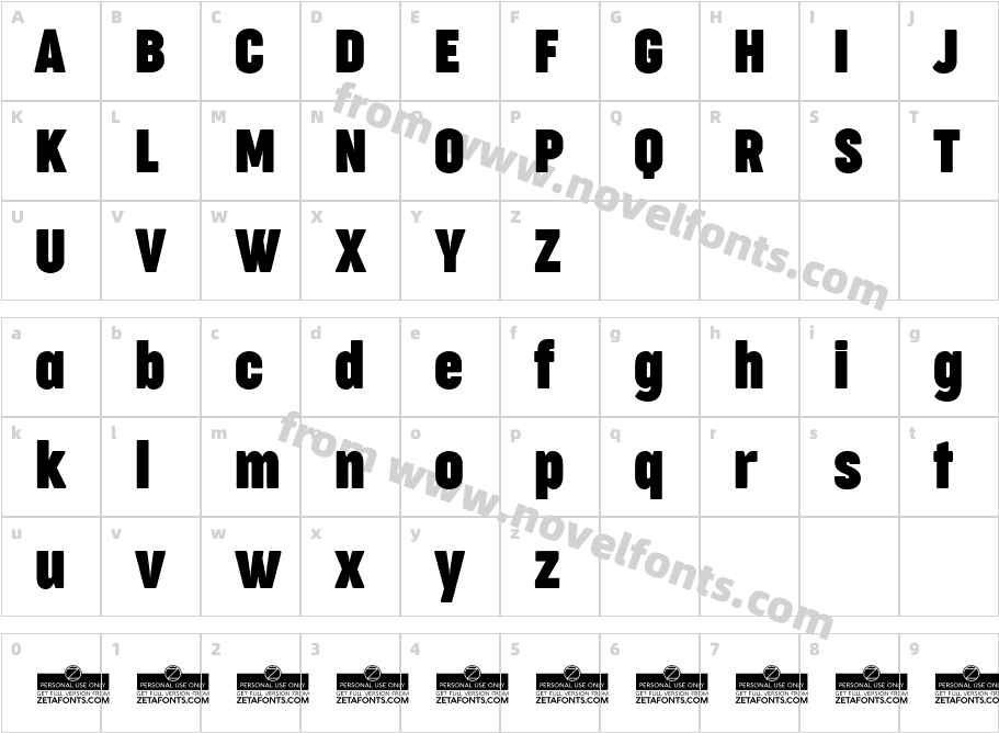 CocogooseCompressedTrial-BoldCharacter Map