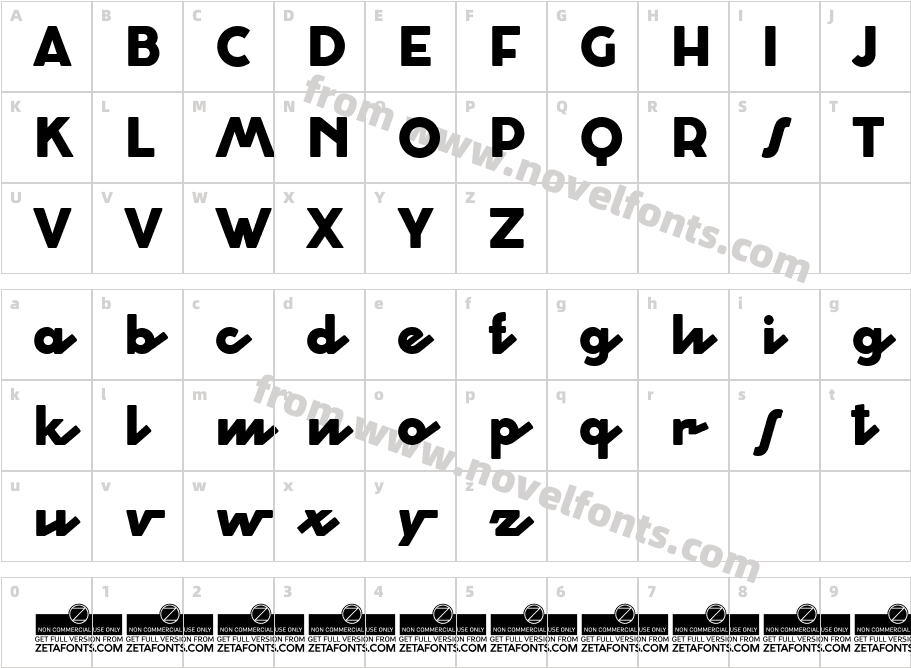 CocosignumCorsivoItalico-HvCharacter Map