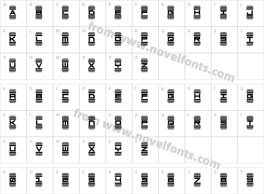 Code Red 2 BoldCharacter Map