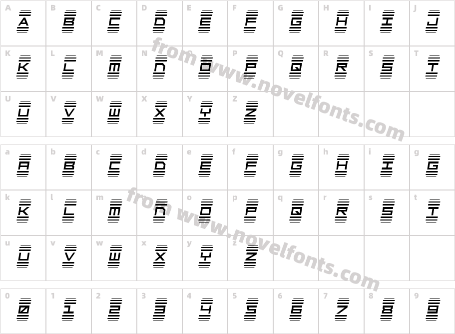 Code Red Semi-ItalicCharacter Map