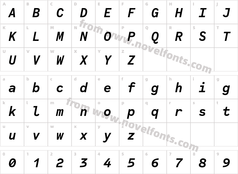 Code Saver Bold ItalicCharacter Map