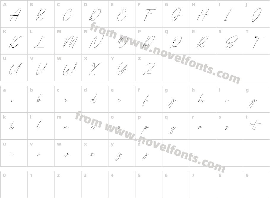 Collint Billy Free RegularCharacter Map