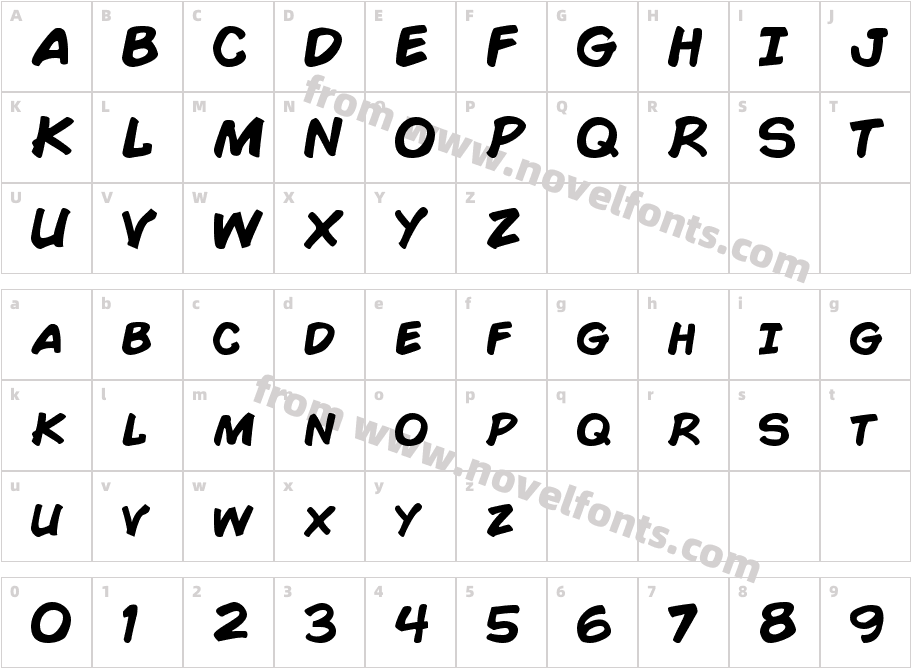 ComicBook-BoldCharacter Map