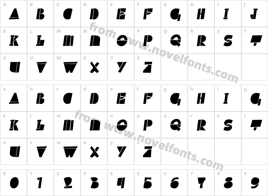 Comicons Style 1Character Map