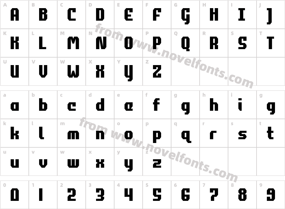 CommonwealthCondensedCharacter Map