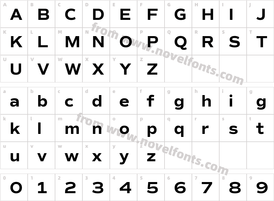 Commuters Sans BoldCharacter Map