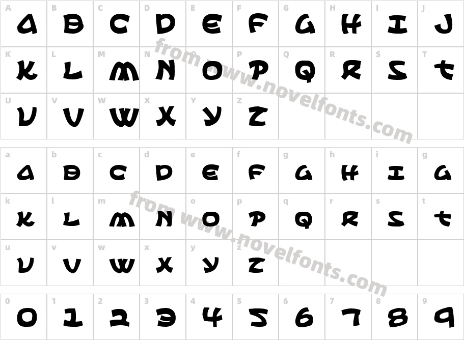 Ephesian BoldCharacter Map