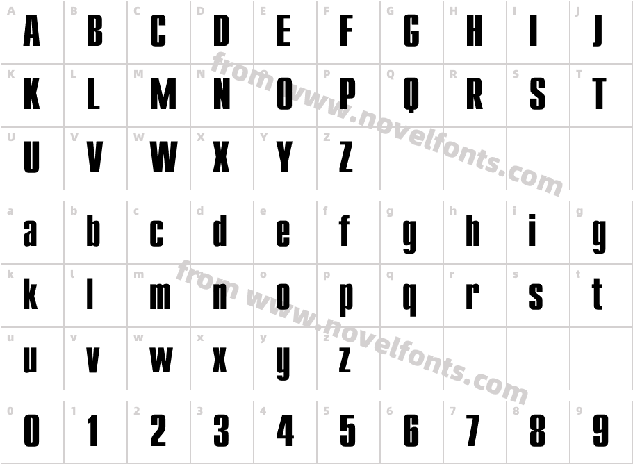 Compact-BoldCharacter Map