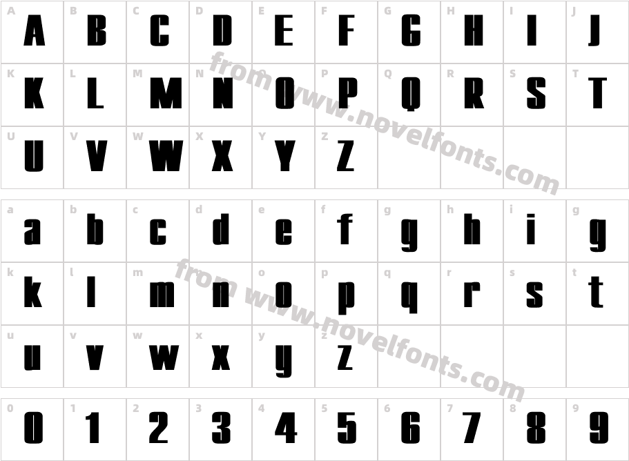 CompactEx-BoldCharacter Map