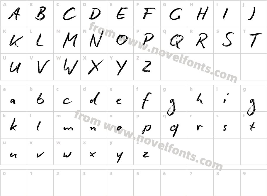 ConteScriptreducedCharacter Map