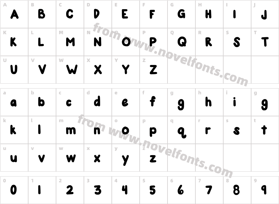 Cookbook Bold BoldCharacter Map