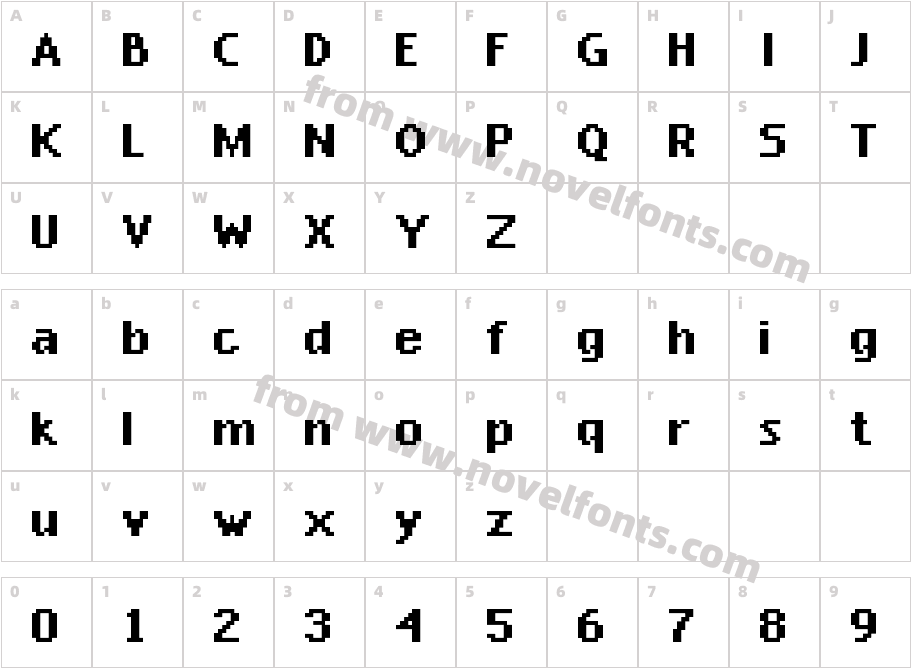 Epilepsy Sans BoldCharacter Map