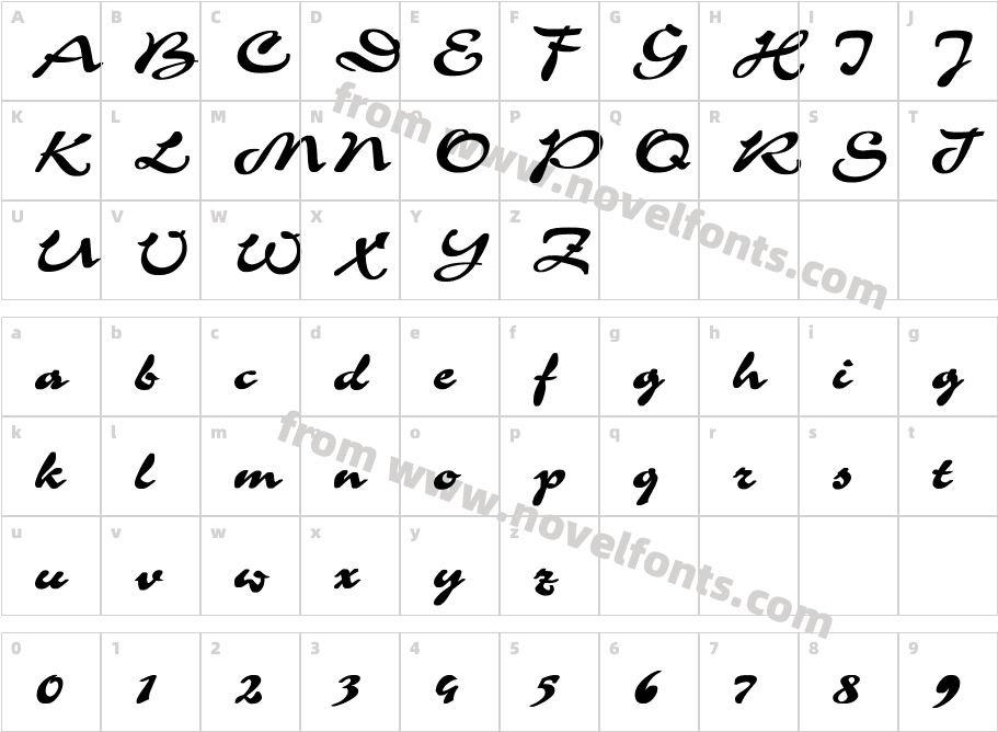 Corrida-BoldCharacter Map