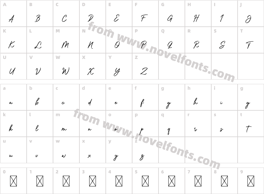 CostarichDEMORegularCharacter Map