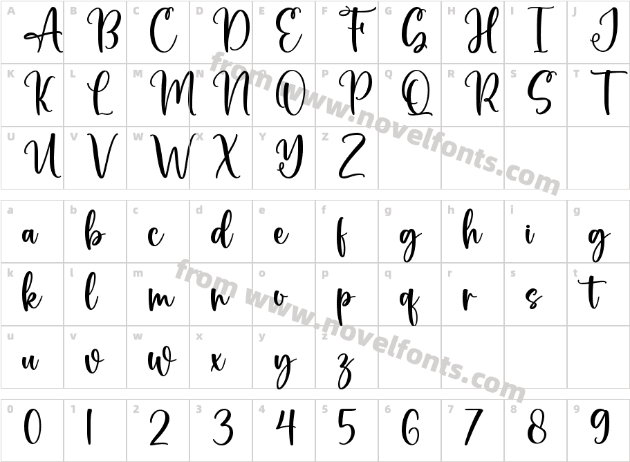 CottonwoodRegularCharacter Map