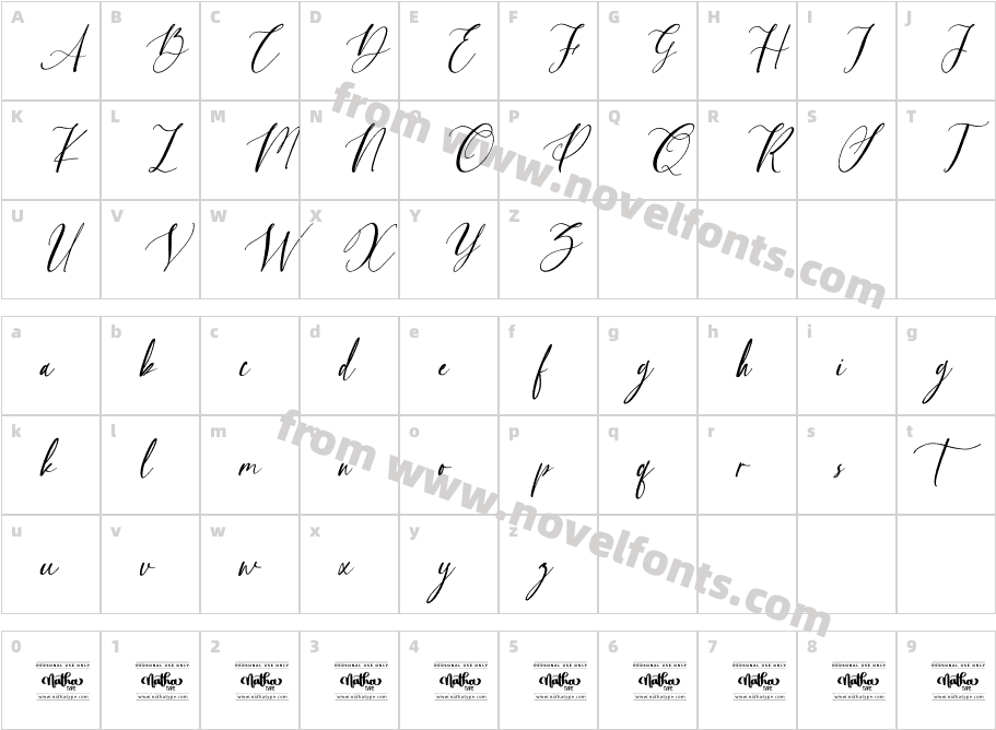 Couture Facile Personal UseCharacter Map