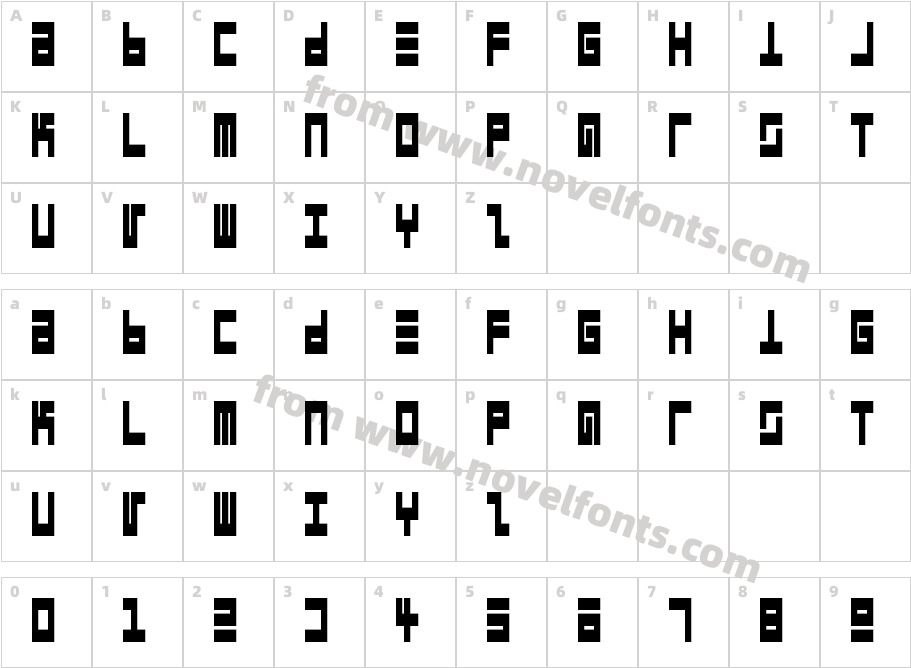 Epps Evans Narrow BlackCharacter Map