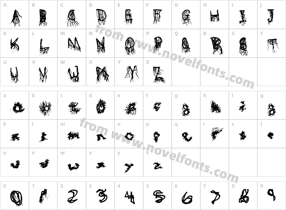 CrazyBludish...Character Map