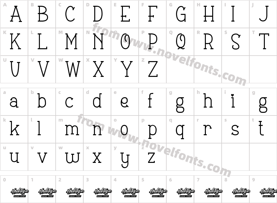 CreamyLovelyDemoRegularCharacter Map