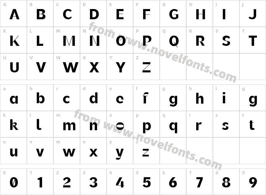 Cremotic BoldCharacter Map