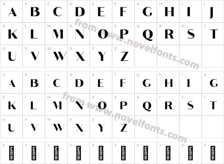 Croco ThinCharacter Map