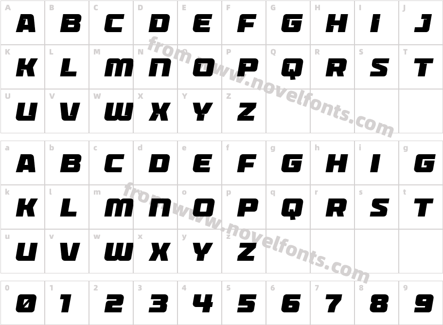 Cross Boxed BoldCharacter Map