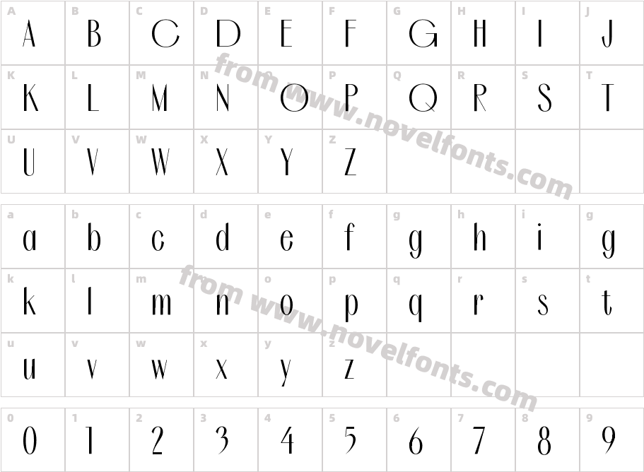 Crown MediumCharacter Map