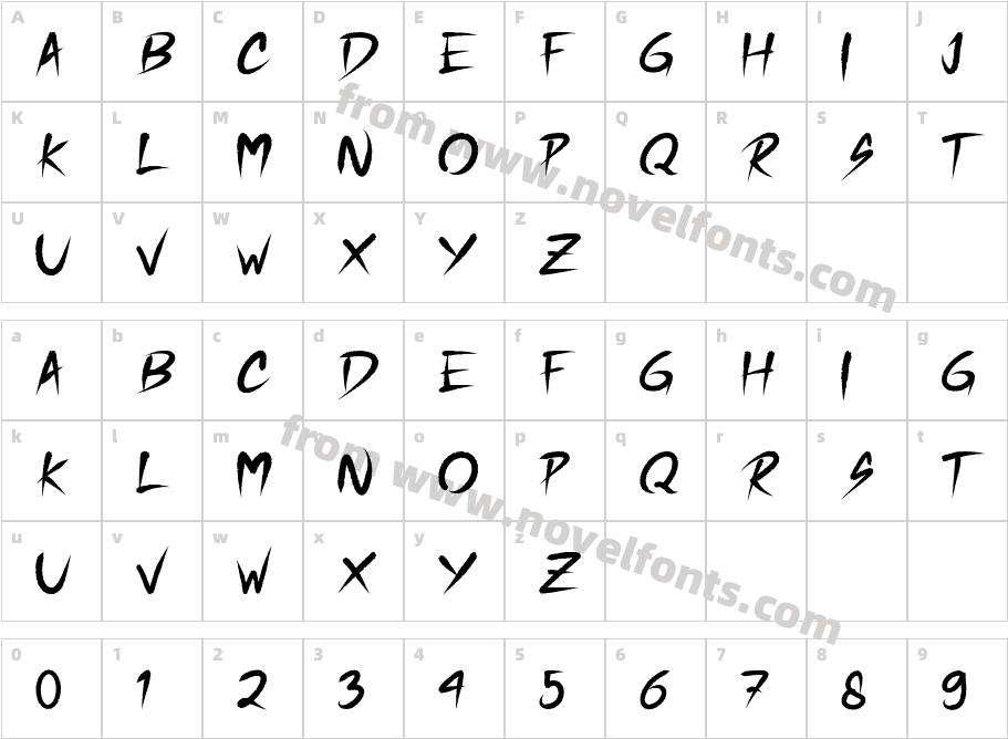 CursedParadeCharacter Map