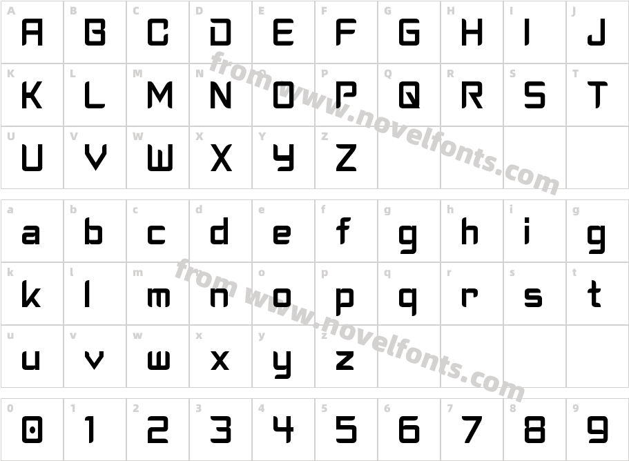 Cyberverse CondensedCharacter Map