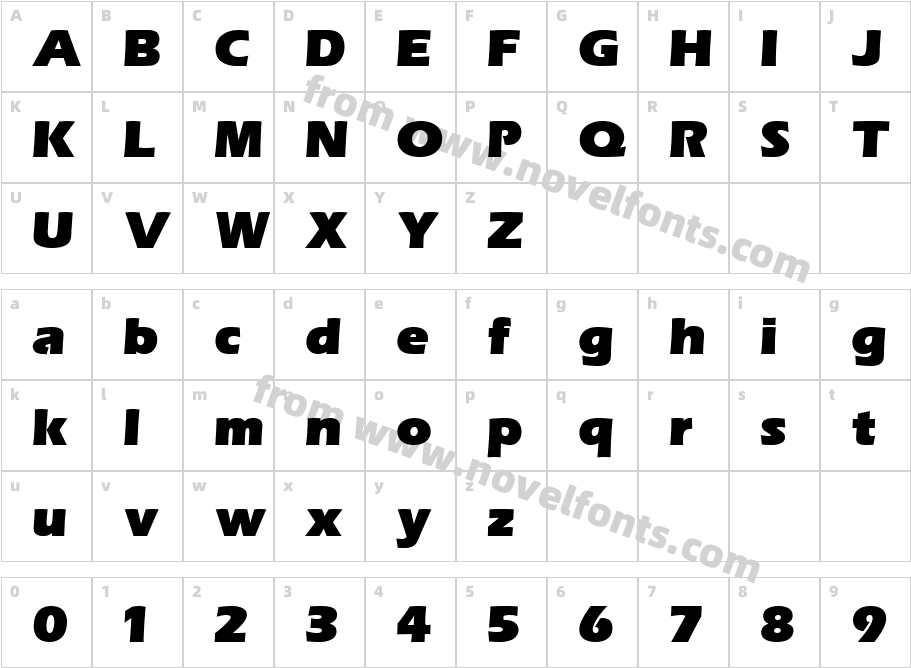 ErasItcPEE-UltrCharacter Map