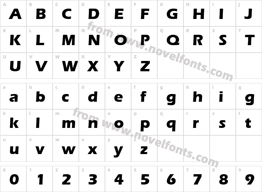 ErasItcTEE BoldCharacter Map