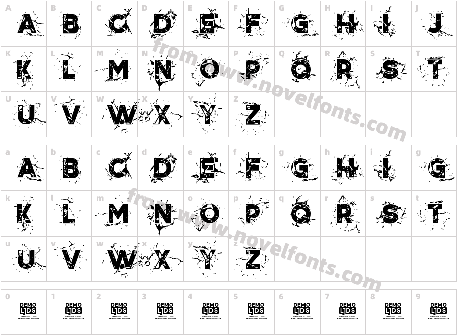 DK Grunge DEMOCharacter Map