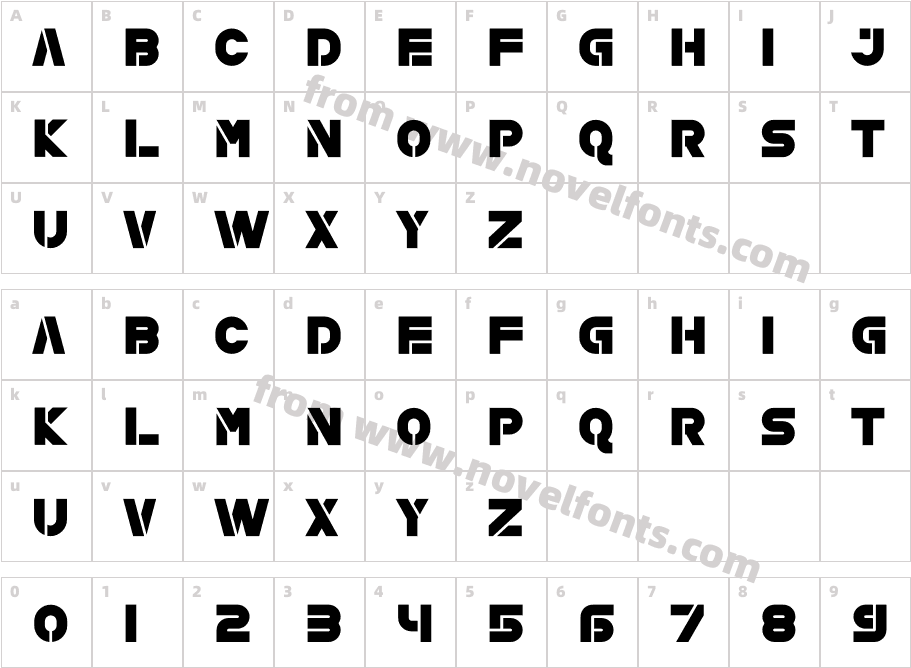 DORIMOUS BoldCharacter Map