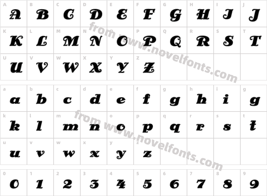 DSSienaOutlineCharacter Map