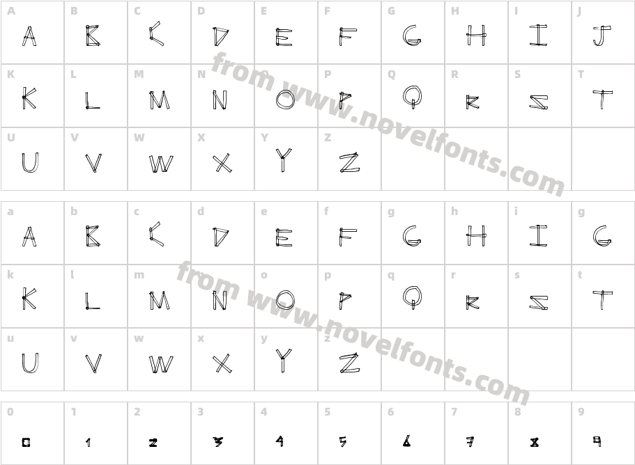 ErectAngleCharacter Map