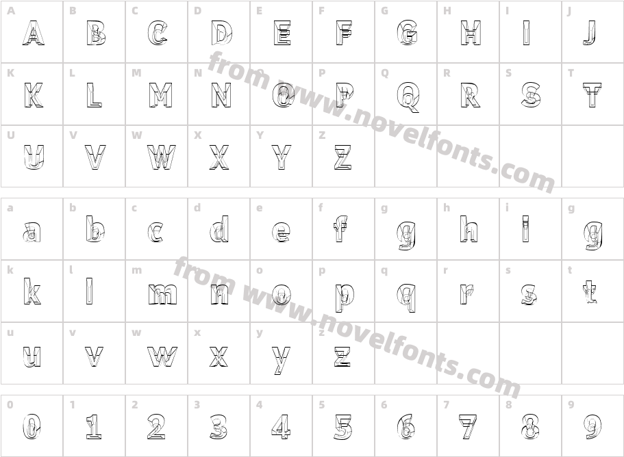 ErectloriteCharacter Map