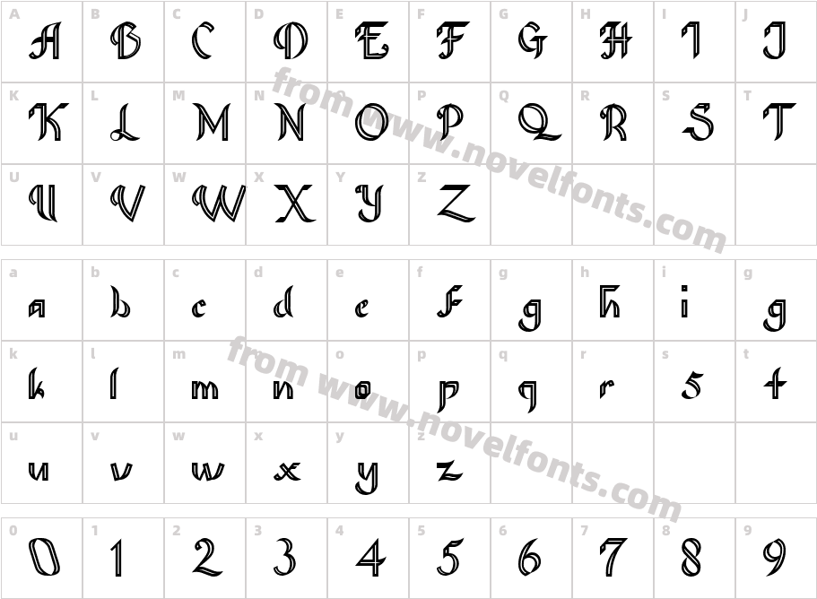 Dark LineCharacter Map