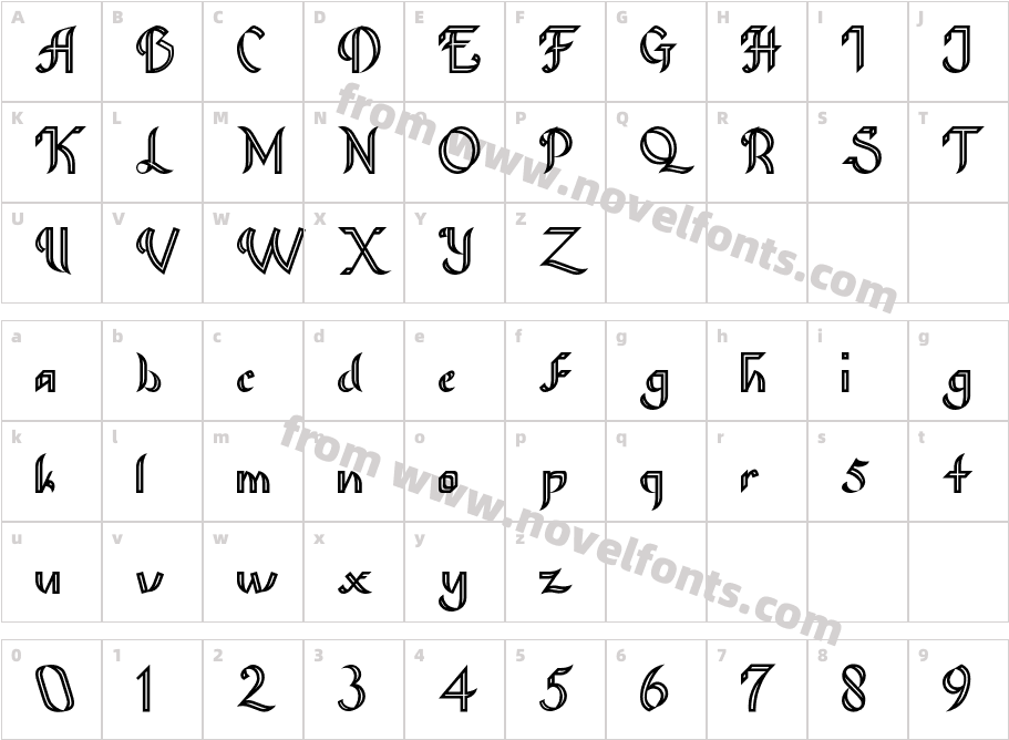 DarkLineCharacter Map