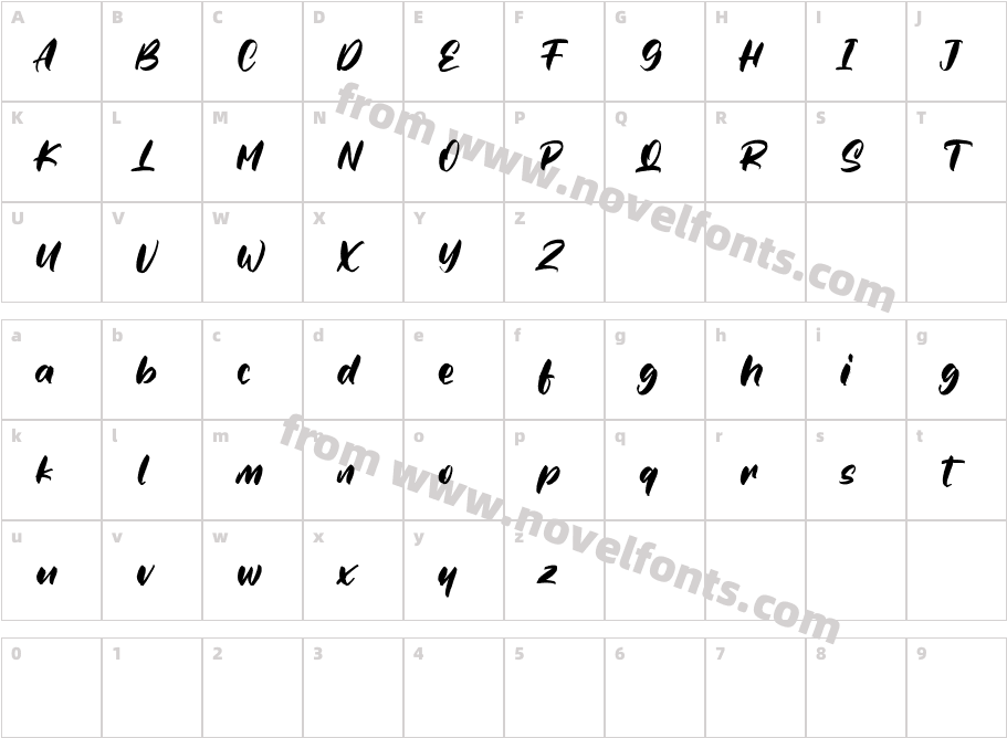 Darkbones Free RegularCharacter Map