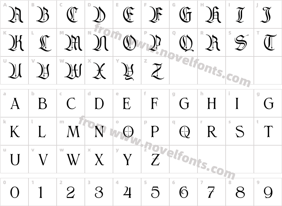 Darksame RegularCharacter Map