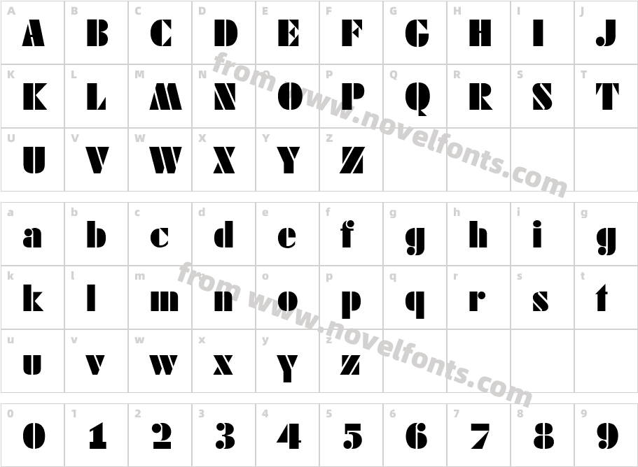 DekoBlackSerialCharacter Map