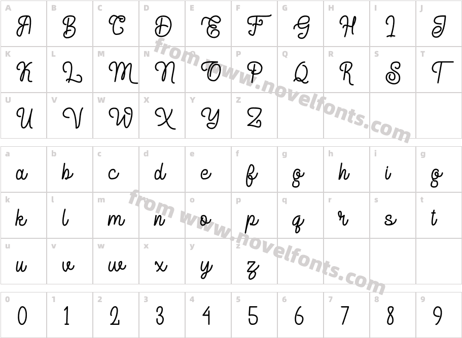 DelpontaCharacter Map