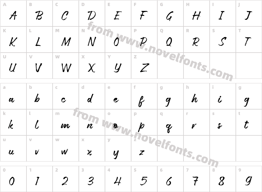 DeysiaBrushCharacter Map