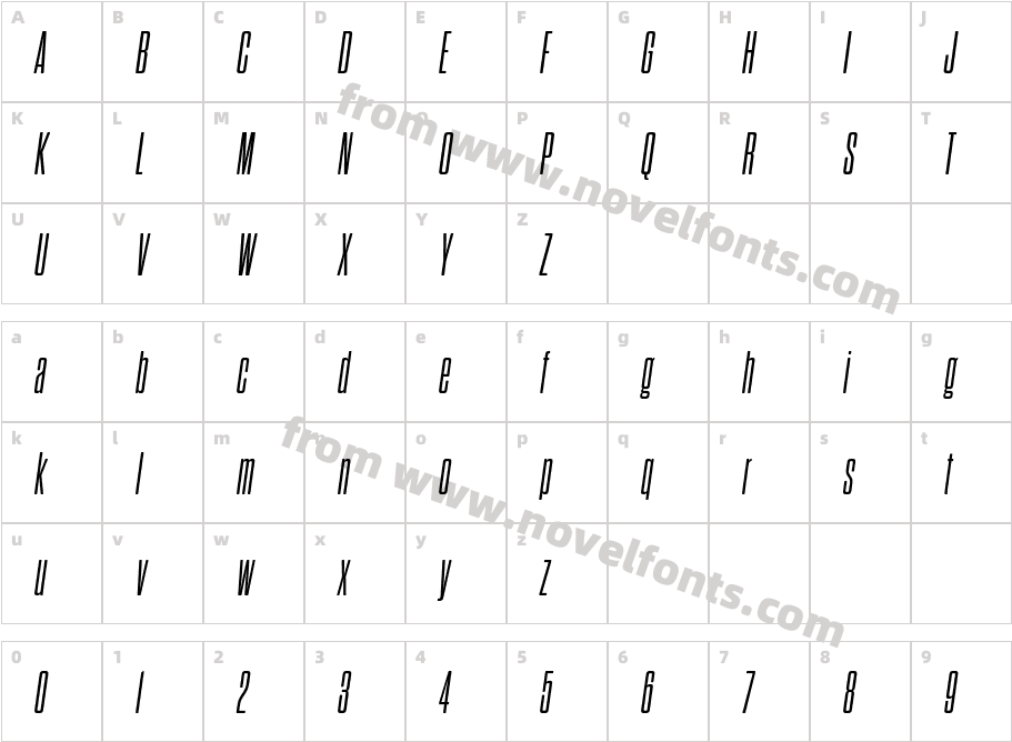 Dharma Gothic Rounded C-RegularItCharacter Map